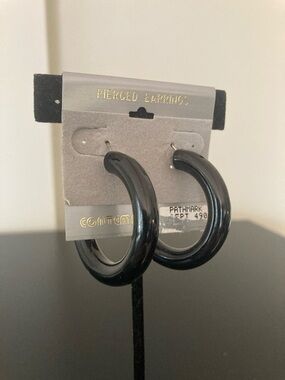 Black Hoop Earrings – Classic Resin Hoops